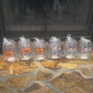 Plastic Halloween Wine Cups - 6